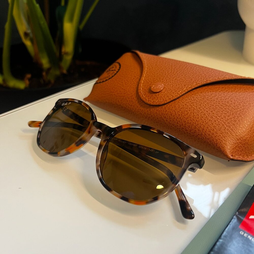 AUTHENTIC Ray-Ban RB2197 Elliot Sunglasses – Polarized, Brown